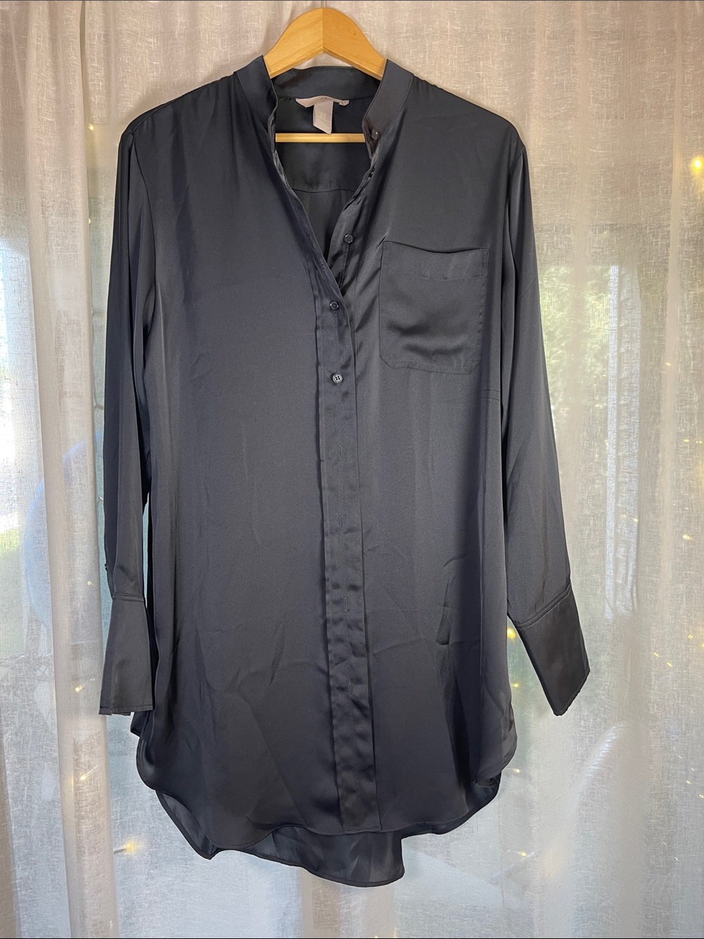 H&M Black Long-Sleeve Mini Dress